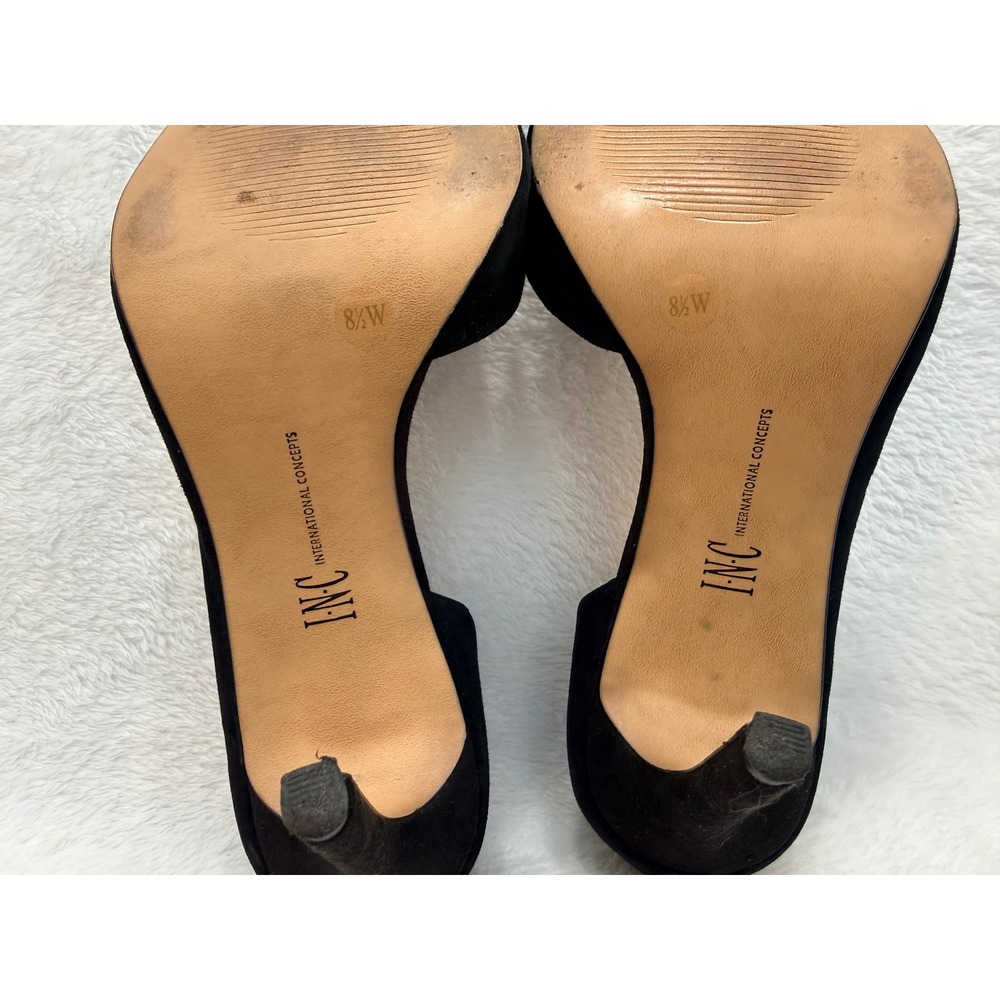 INC Kenjay Teal Suede D'Orsay Pumps Stiletto Heel Quiet Luxury Office Chic Heels - Picture 7 of 7